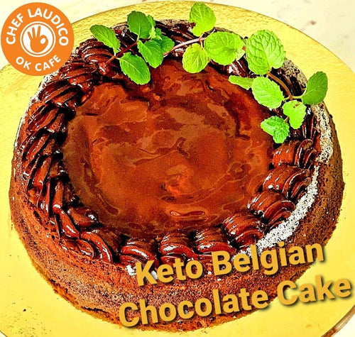 Keto Belgian Chocolate Cake - Chef Laudico OK Cafe 